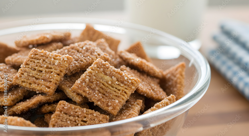 Crispy Cinnamon Toast Crunch Made With Almond Flour Stock Image Crispy Cinnamon Toast Crunch Made With Almond Flour Stock Image