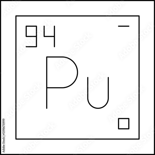 Plutonium single vector illustration icon