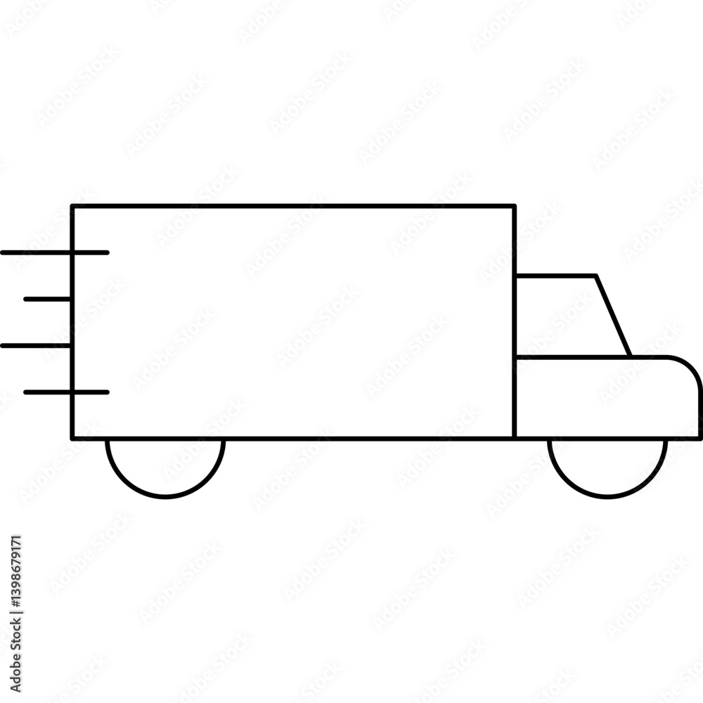 Truck single vector illustration icon Truck single vector illustration icon