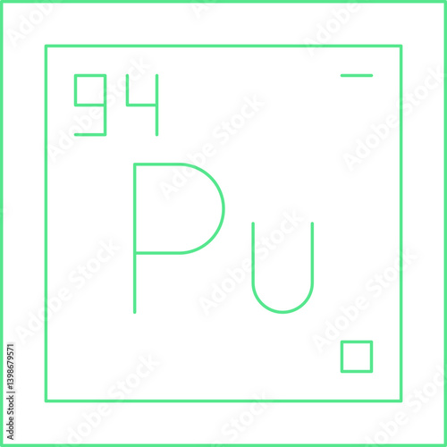 Plutonium single vector illustration icon