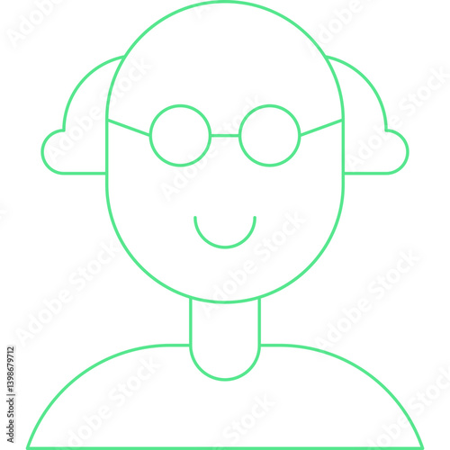Scientist single vector illustration icon