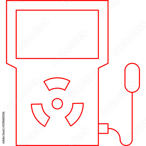 Dosimeter single vector illustration icon