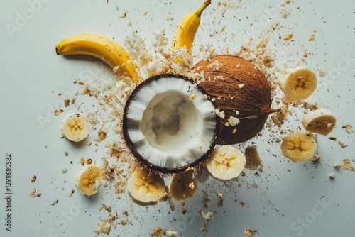A juicy explosion of the tropics in a stylish combination with the exoticism of coconut and banana