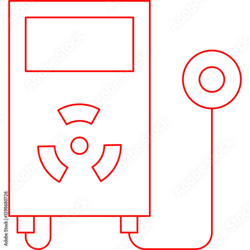 Radiation Detector single vector illustration icon