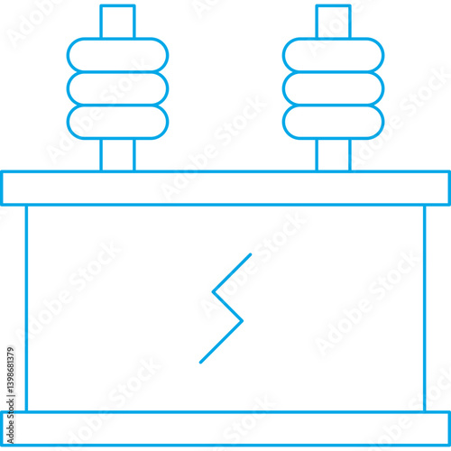 Power Transformer single vector illustration icon