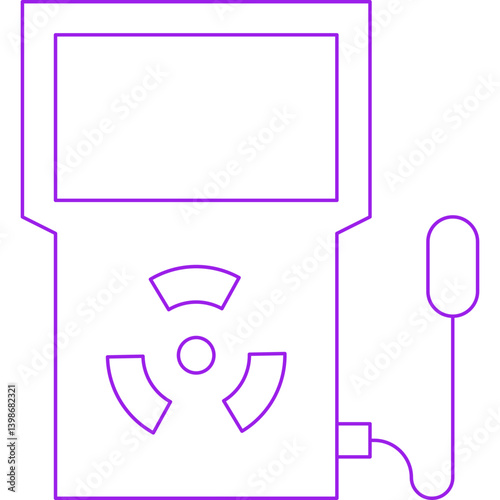 Dosimeter single vector illustration icon