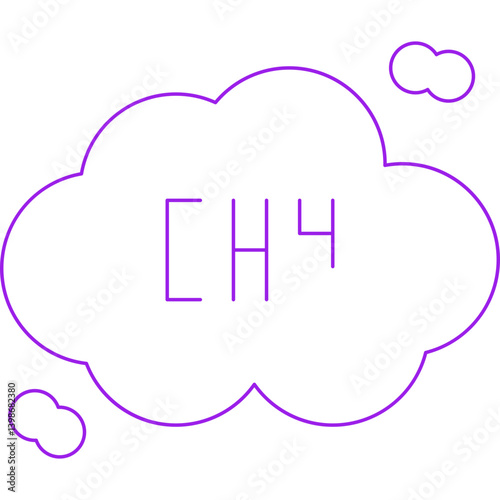 Methane single vector illustration icon