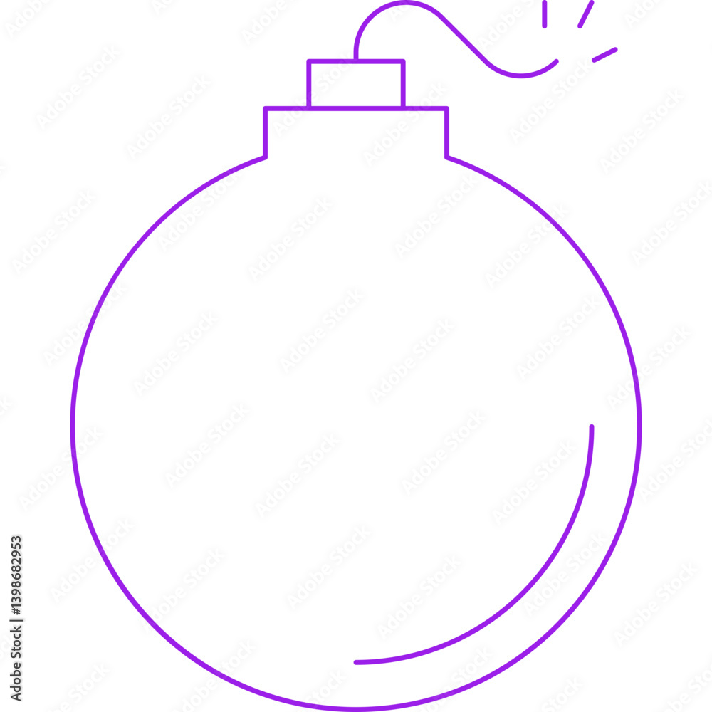 Obraz premium Bomb single vector illustration icon
