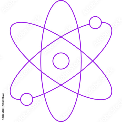 Atoms single vector illustration icon