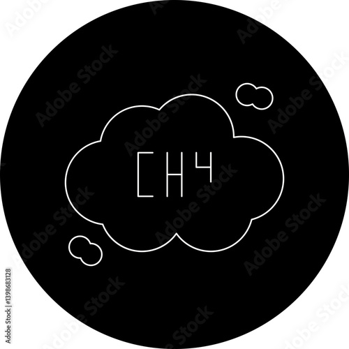 Methane single vector illustration icon