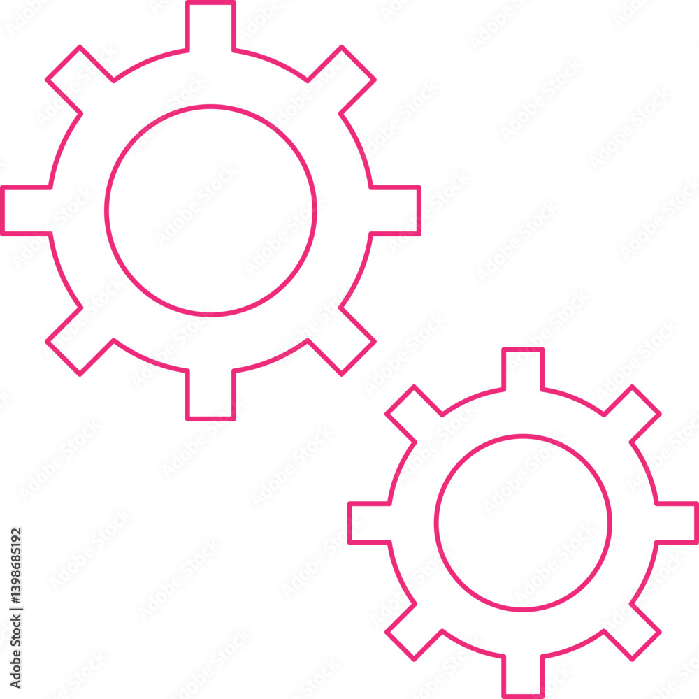 Gears single vector illustration icon Gears single vector illustration icon