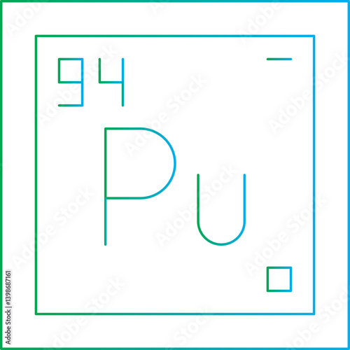 Plutonium single vector illustration icon
