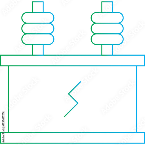 Power Transformer single vector illustration icon