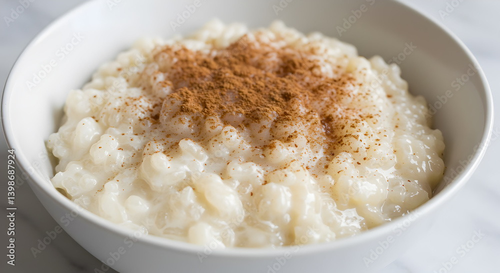 Delicious Creamy Rice Pudding With Cinnamon Spice And Nutmeg Topping Delicious Creamy Rice Pudding With Cinnamon Spice And Nutmeg Topping