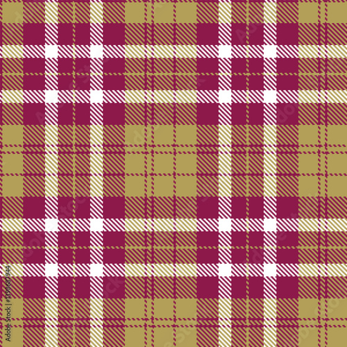 Elegant Seamless Tartan featuring Autumn mulberry and Deep sandy brown Textile Design