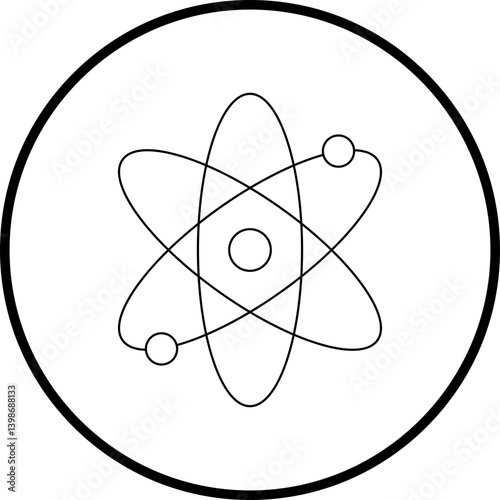Atoms single vector illustration icon