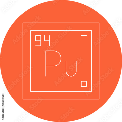 Plutonium single vector illustration icon