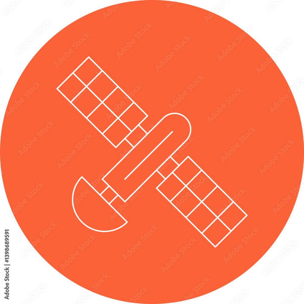 Satellite single vector illustration icon Satellite single vector illustration icon
