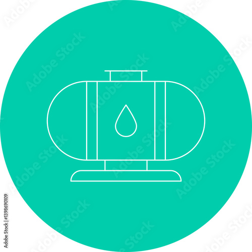 Oil Tank single vector illustration icon