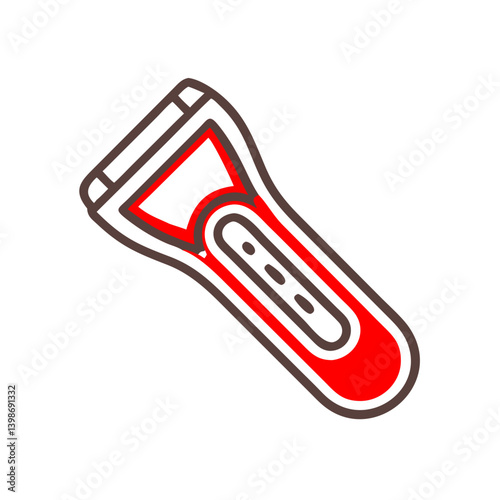 Electric shaver icon design with vibrant colors  