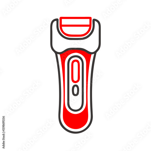 Electric Shaver in Modern Style with Red Accents  