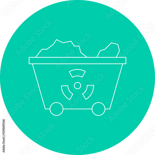 Wagon single vector illustration icon