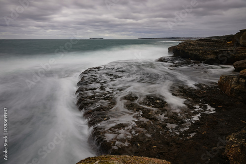 Fototapeta Naklejka Na Ścianę i Meble -  Stormy day in Black Sea coast of Istanbul, Turkiye