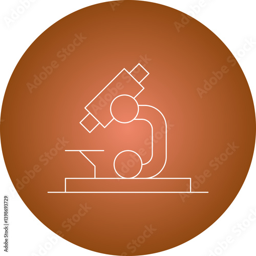Microscope single vector illustration icon