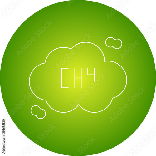 Methane single vector illustration icon