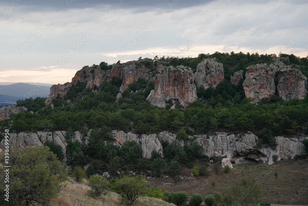 Rock Formations in Phrygian Valley, Eskisehir, Turkiye Rock Formations in Phrygian Valley, Eskisehir, Turkiye