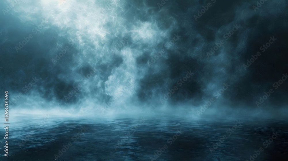 Ethereal Abstract Scene With Atmospheric Mist And Dramatic Lighting Ethereal Abstract Scene With Atmospheric Mist And Dramatic Lighting
