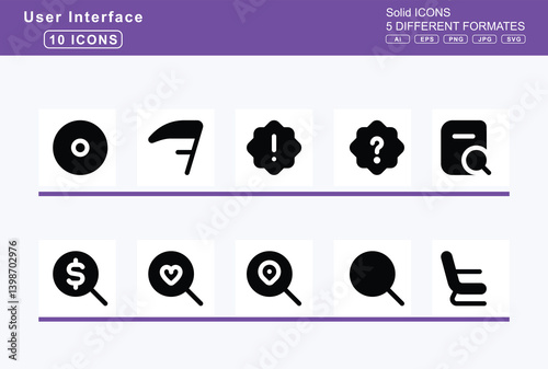 Set of 5 solid user interface icons, person, dress, icon, flat, vector, simple, praying, pregnant, seat, reclined, walking, with, cane