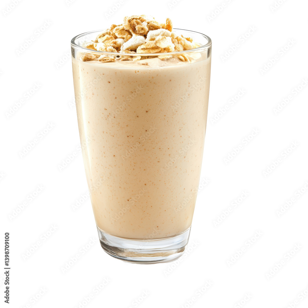 Whey Protein Smoothie isolated on white background Whey Protein Smoothie isolated on white background