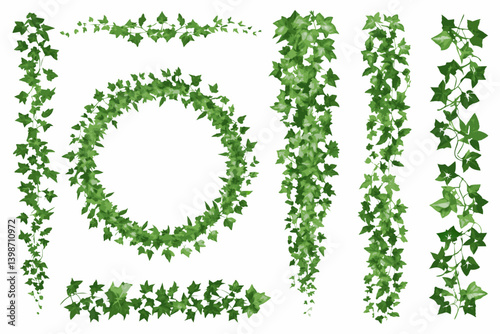Green liana stems design 