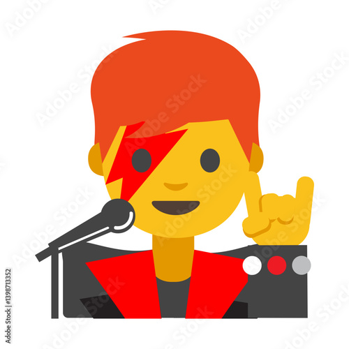 Musician isolated on white background Clipart Design