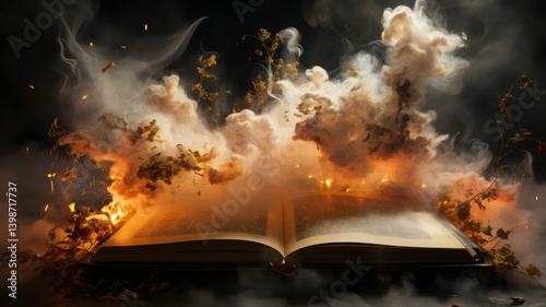 A burst of creativity exploding from an open book, where words and phrases transform-gigapixel-high fidelity v2-2500h - Copy.jpeg