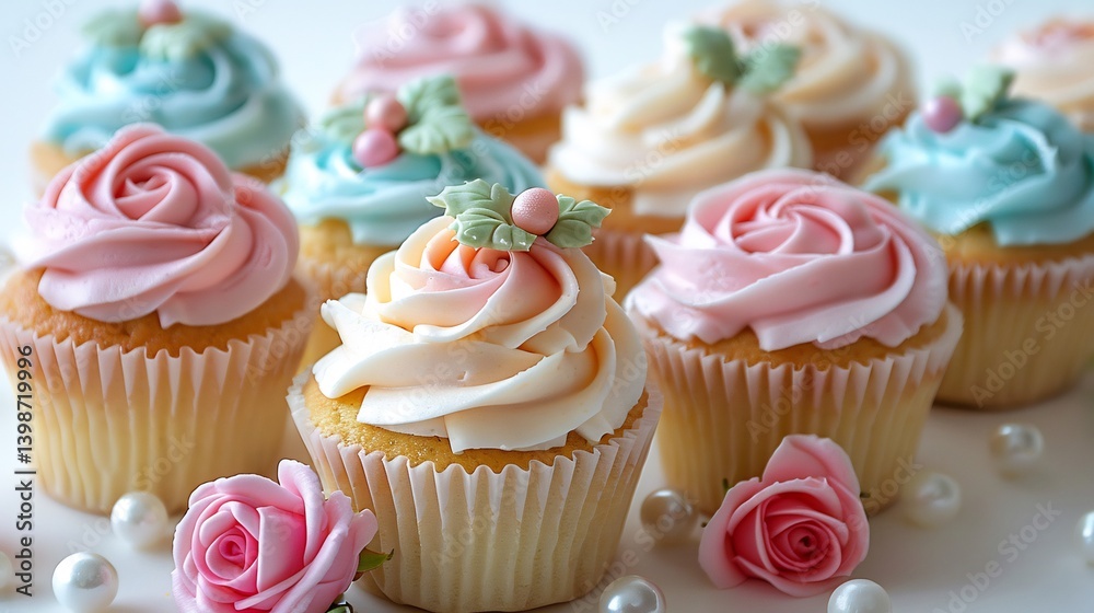 Floral vanilla cupcakes Floral vanilla cupcakes