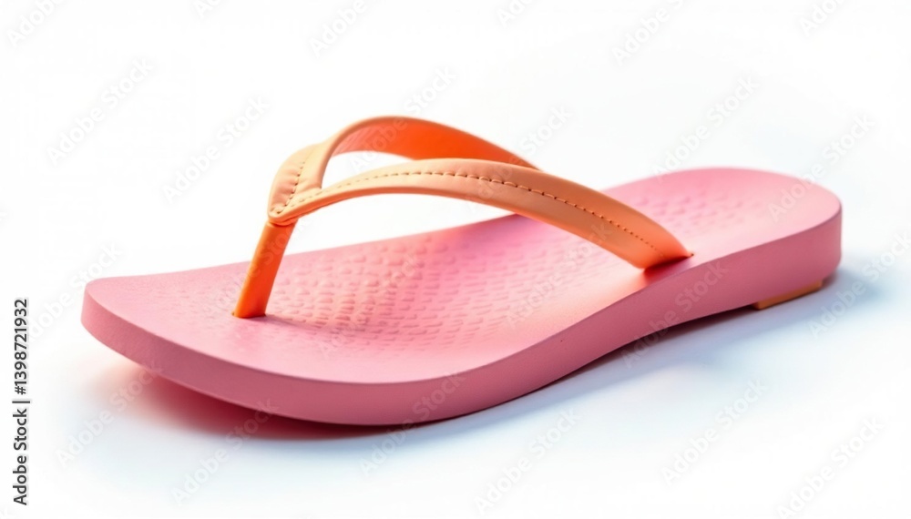 A single, isolated flip-flop on white background , studio, object A single, isolated flip-flop on white background , studio, object