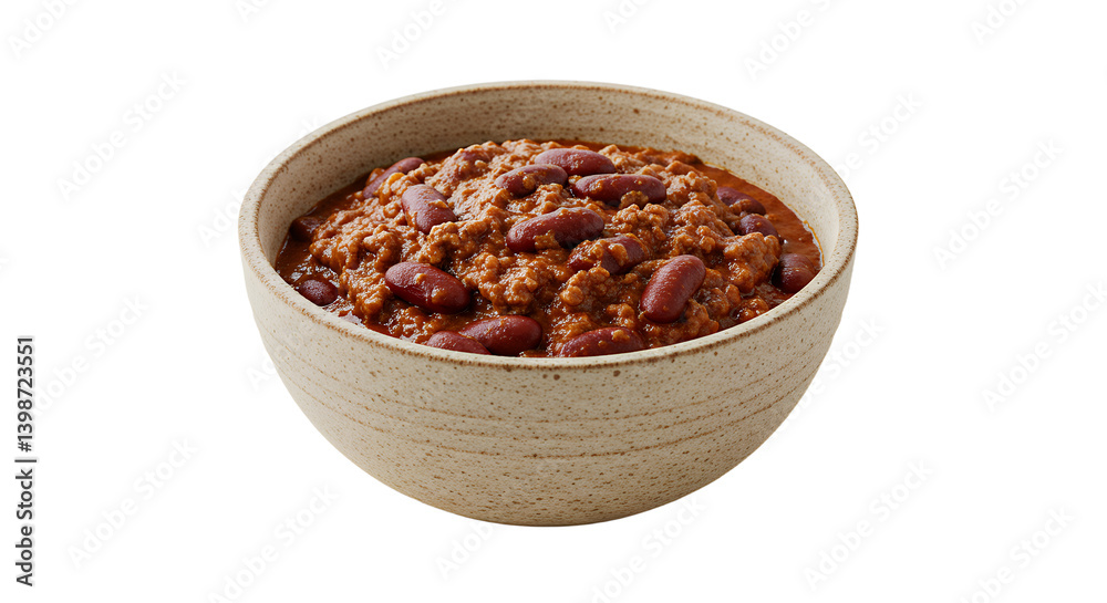 Delicious bowl of baked beans in natural wooden container Delicious bowl of baked beans in natural wooden container