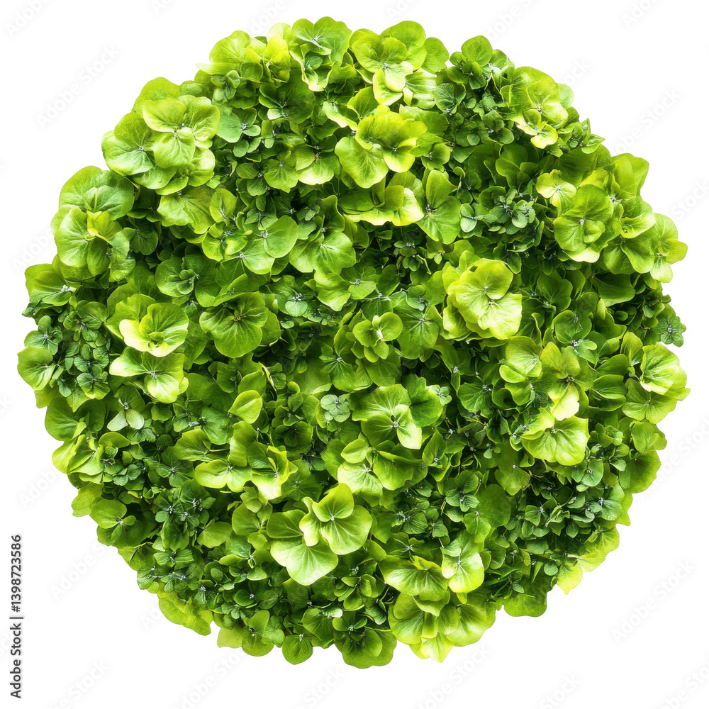 Obraz premium Lush green round plant arrangement showcasing vibrant foliage in a natural setting