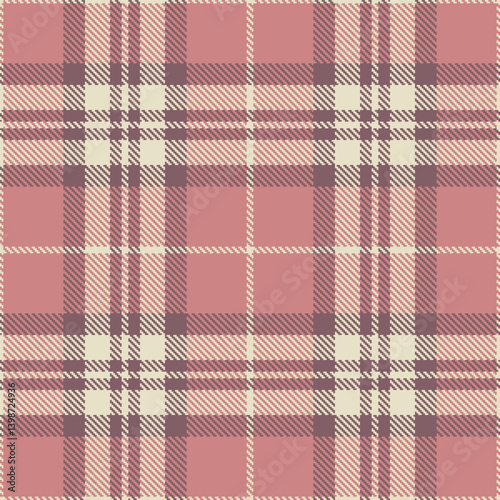 Wallpaper Mural Plaid pattern seamless. Iridescent off white & Neon reddish grey Tartan Textile Design.  Torontodigital.ca