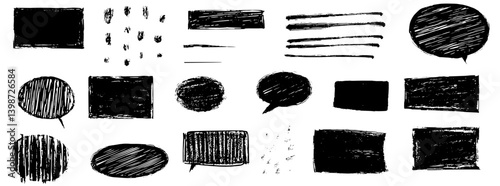 Brutalist art showcases abstract shapes in raw graphic style with geometric and distorted aesthetics on a white background