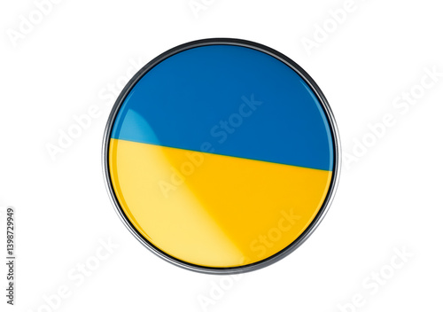 Free Download Round flag of Ukraine - GFXLoad