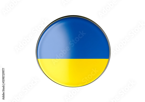 Ukrainian flag button Free Download Ukrainian flag button - GFXLoad
