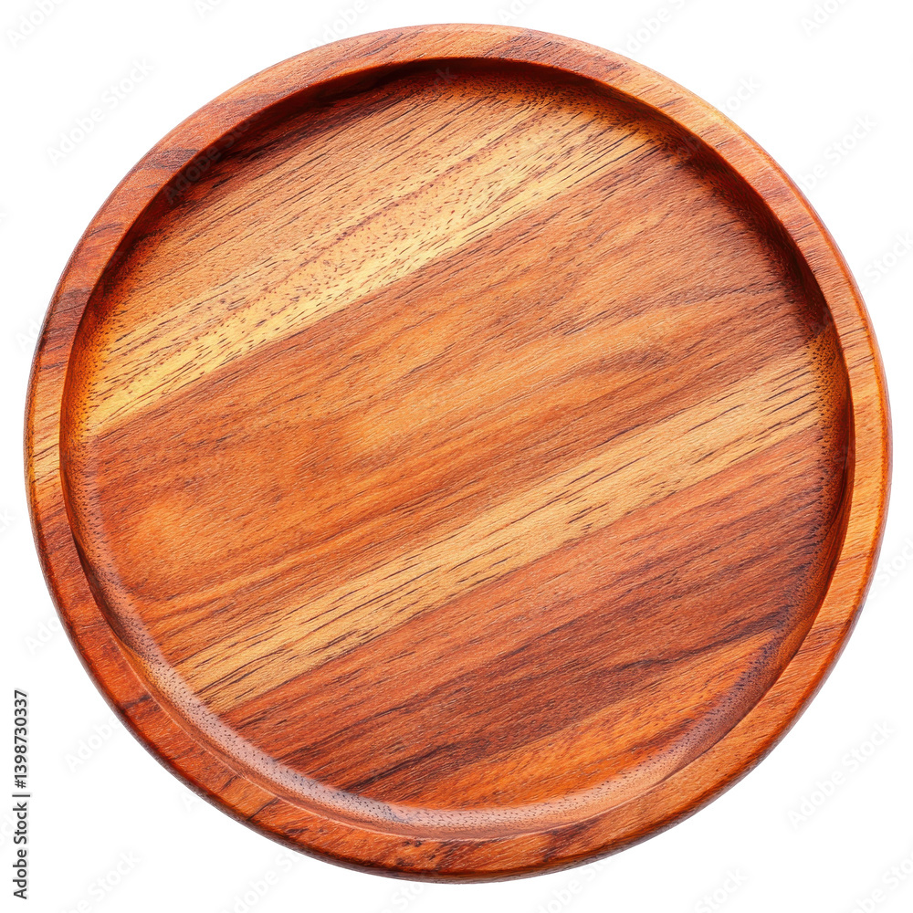 Round wooden tray showcasing natural grain patterns, ideal for serving food or decor Round wooden tray showcasing natural grain patterns, ideal for serving food or decor