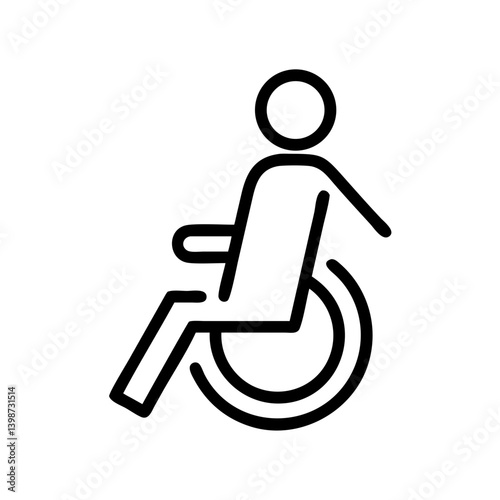 Wheelchair Icon Representing Accessibility  
