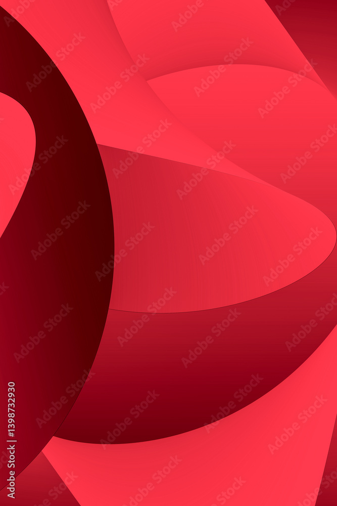 Red abstract background with flowing shapes. Modern, dynamic design for various themes