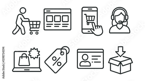 Shopping cart icon is shown on the left side of the image