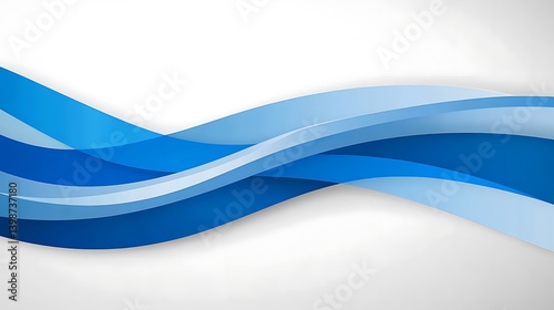 Beautiful layered blue waves creating an elegant abstract graphic design
