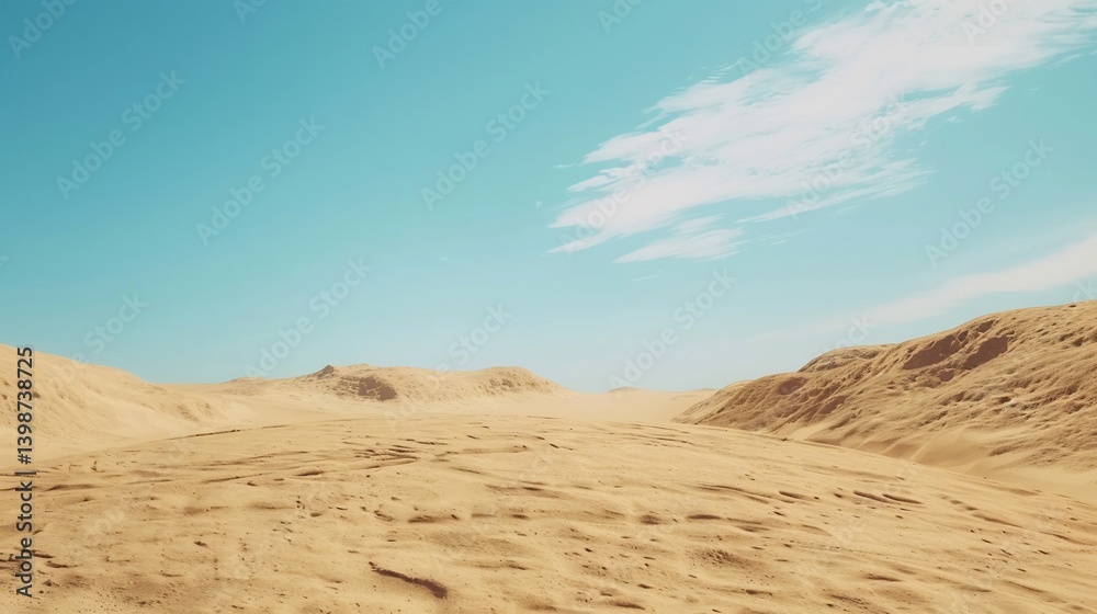 Vast desert dunes under bright blue sky featuring rich textures and warm tones perfect for travel adventure and eco conscious branding projects Vast desert dunes under bright blue sky featuring rich textures and warm tones perfect for travel adventure and eco conscious branding projects